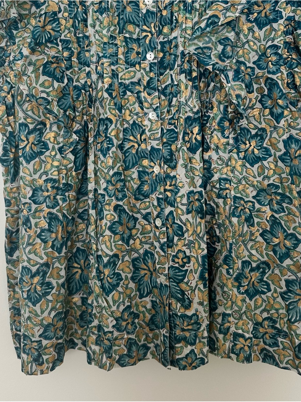 Oliphant Pintuck Ruffle Top - Picture 9 of 12